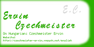 ervin czechmeister business card
